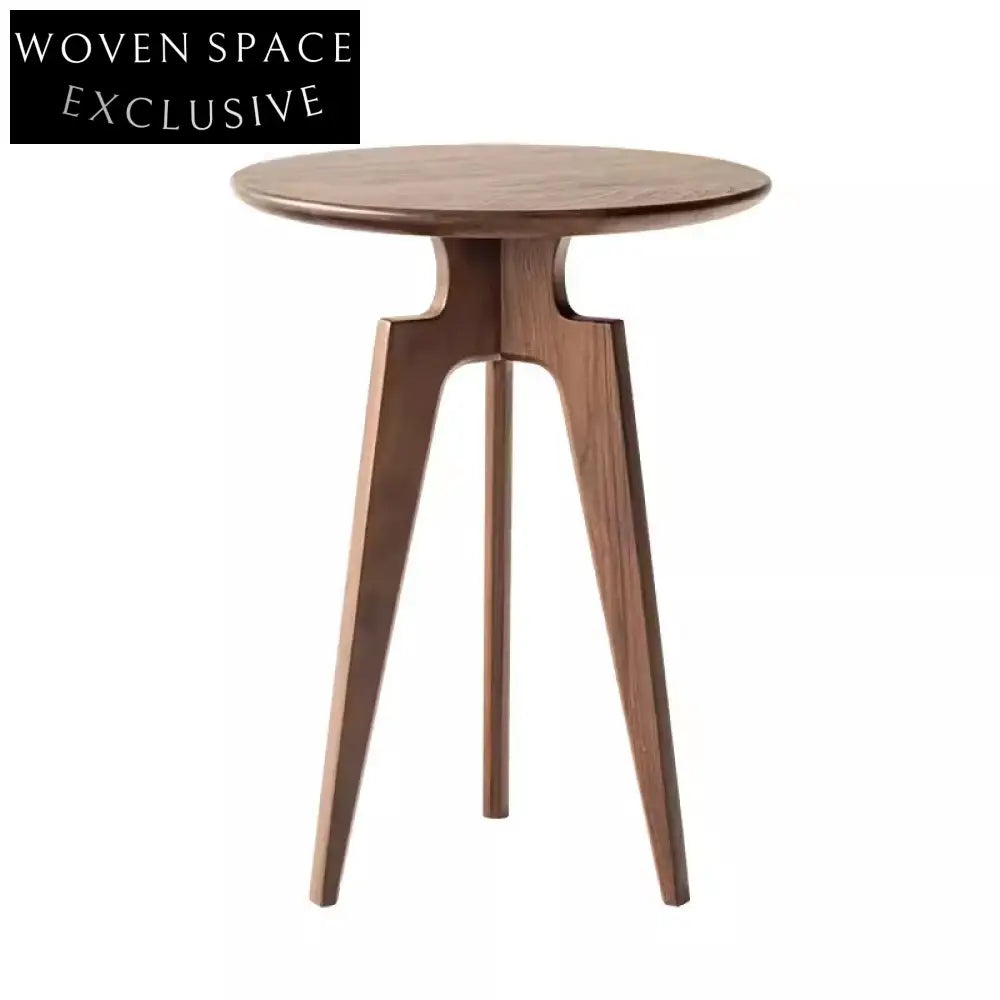 Chic Nordic Solid Ash Wood Round Compact Living Room Modern Home Coffee Table