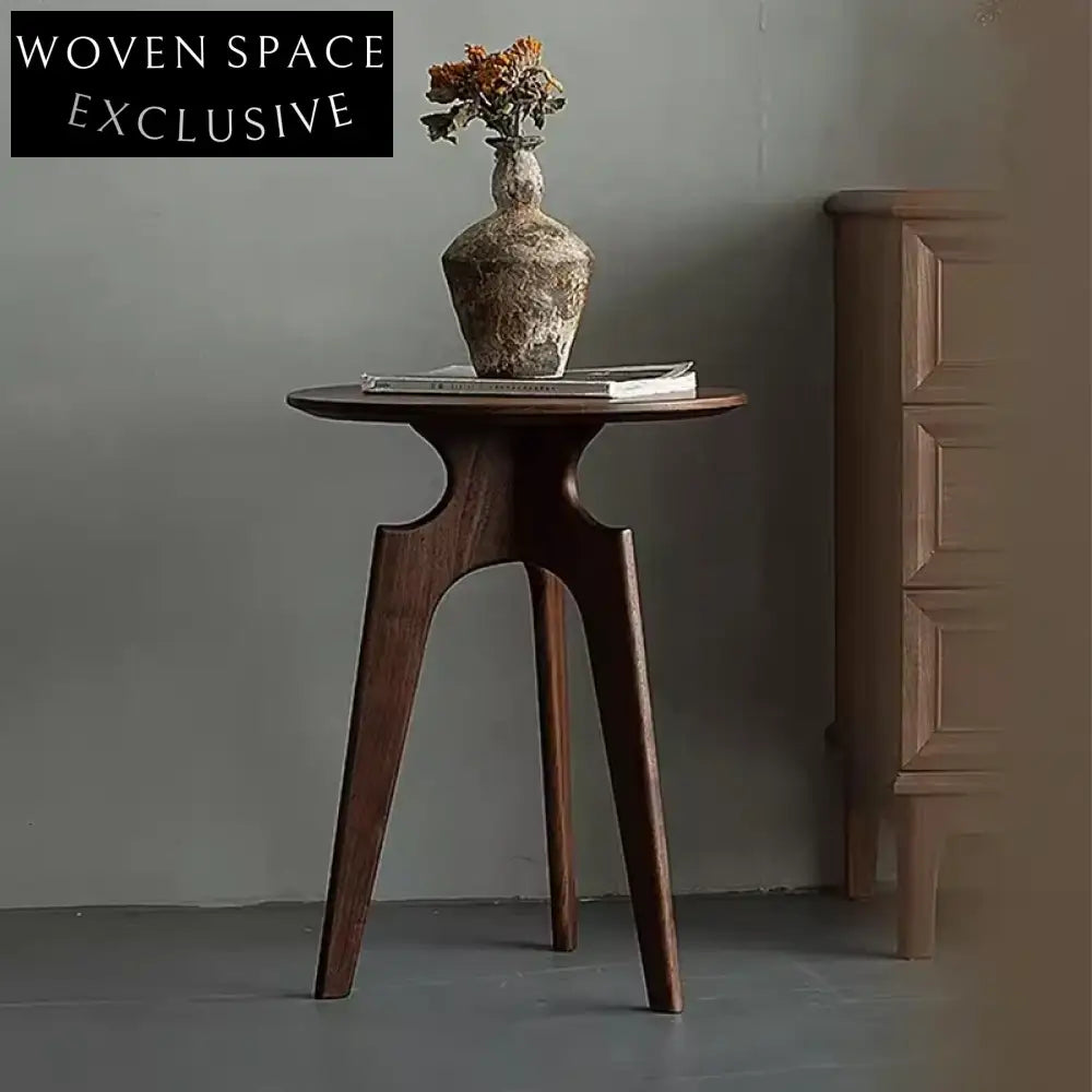 Chic Nordic Solid Ash Wood Round Compact Living Room Modern Home Coffee Table