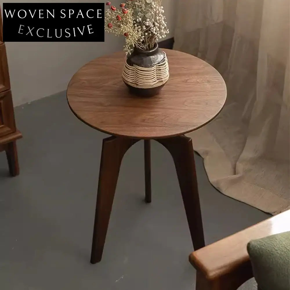 Chic Nordic Solid Ash Wood Round Compact Living Room Modern Home Coffee Table