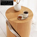 Chic Nordic Solid Wood Round Side Table for Living Room, Nightstand