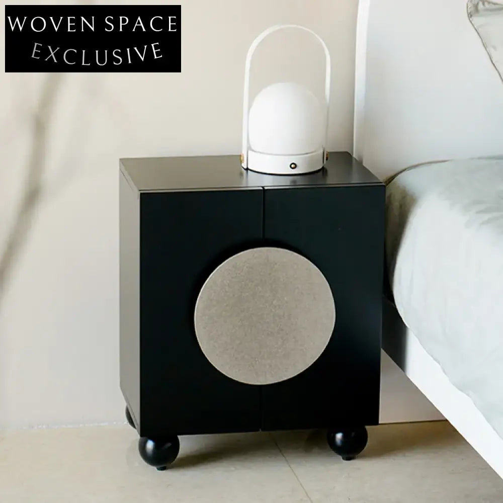 Chic Nordic Solid Wood Two-Drawer Nightstand, Modern Bedroom Bedside Cabinet