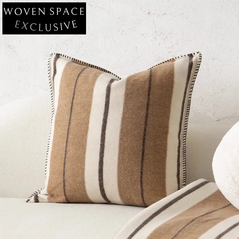 Chic Nordic Striped Jacquard Sofa Throw Pillow Cushion Cover for Stylish Home Decor