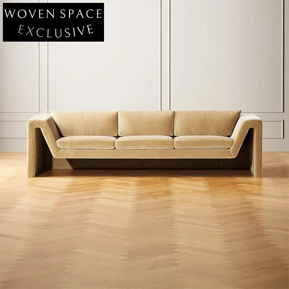 Chic Nordic Teddy Fabric Chesterfield Sofa Set with Supportive Armrests