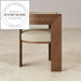 Chic Nordic Upholstered Dining Armchair, Solid Wood Frame for Modern Spaces