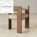 Chic Nordic Upholstered Dining Armchair, Solid Wood Frame for Modern Spaces