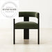 Chic Nordic Upholstered Dining Armchair, Solid Wood Frame for Modern Spaces