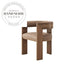 Chic Nordic Upholstered Dining Armchair, Solid Wood Frame for Modern Spaces