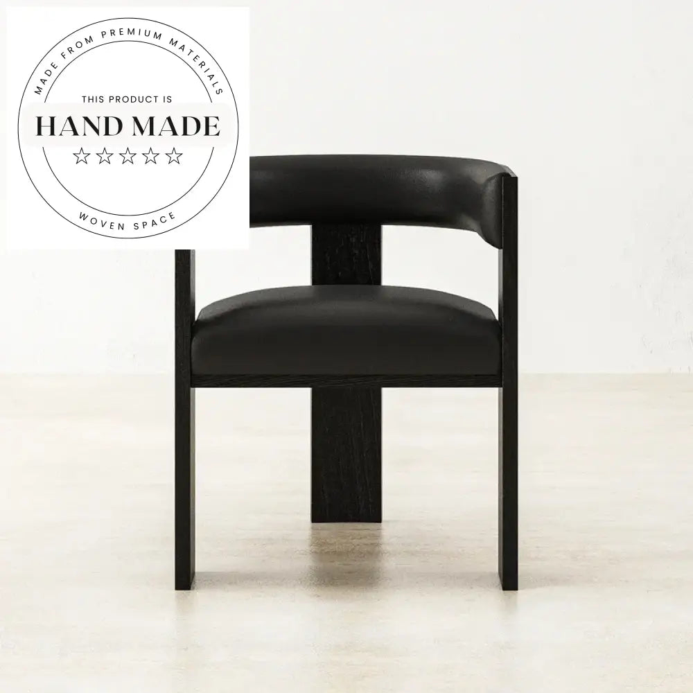 Chic Nordic Upholstered Dining Armchair, Solid Wood Frame for Modern Spaces