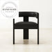 Chic Nordic Upholstered Dining Armchair, Solid Wood Frame for Modern Spaces