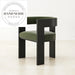 Chic Nordic Upholstered Dining Armchair, Solid Wood Frame for Modern Spaces