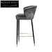 Chic Nordic Velvet Upholstered Stainless Steel Frame Kitchen Bar Stool