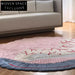 Chic Pink Abstract Irregular Polyester Area Rug for Modern Living Room Style