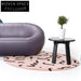 Chic Pink Polyester Round Area Rug - Modern Abstract Design for Home