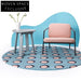 Chic Pink Polyester Round Area Rug - Modern Abstract Design for Home