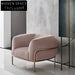 Chic Pink Velvet Accent Sofa Chair with Sturdy Gold Metal Legs