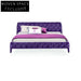 Chic Pink Velvet Tufted Upholstered King Bed Frame, Modern Wooden Design
