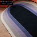 Chic Polyester Fiber French Gradient Oval Area Rug for Modern Home Decor