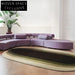 Chic Polyester Fiber French Gradient Oval Area Rug for Modern Home Decor