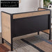 Chic Rattan Solid Ash Wood Vintage Study Learning Bedroom Dressing Table