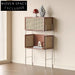 Chic Rattan & Wood Side Cabinet with Metal Base for Modern Home Living