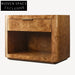 Chic Retro Wooden Bedside Table with Integrated Shoe Storage Cabinet Nightstand