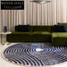 Chic Round Geometric Area Rug for Living Room & Bedroom Carpet