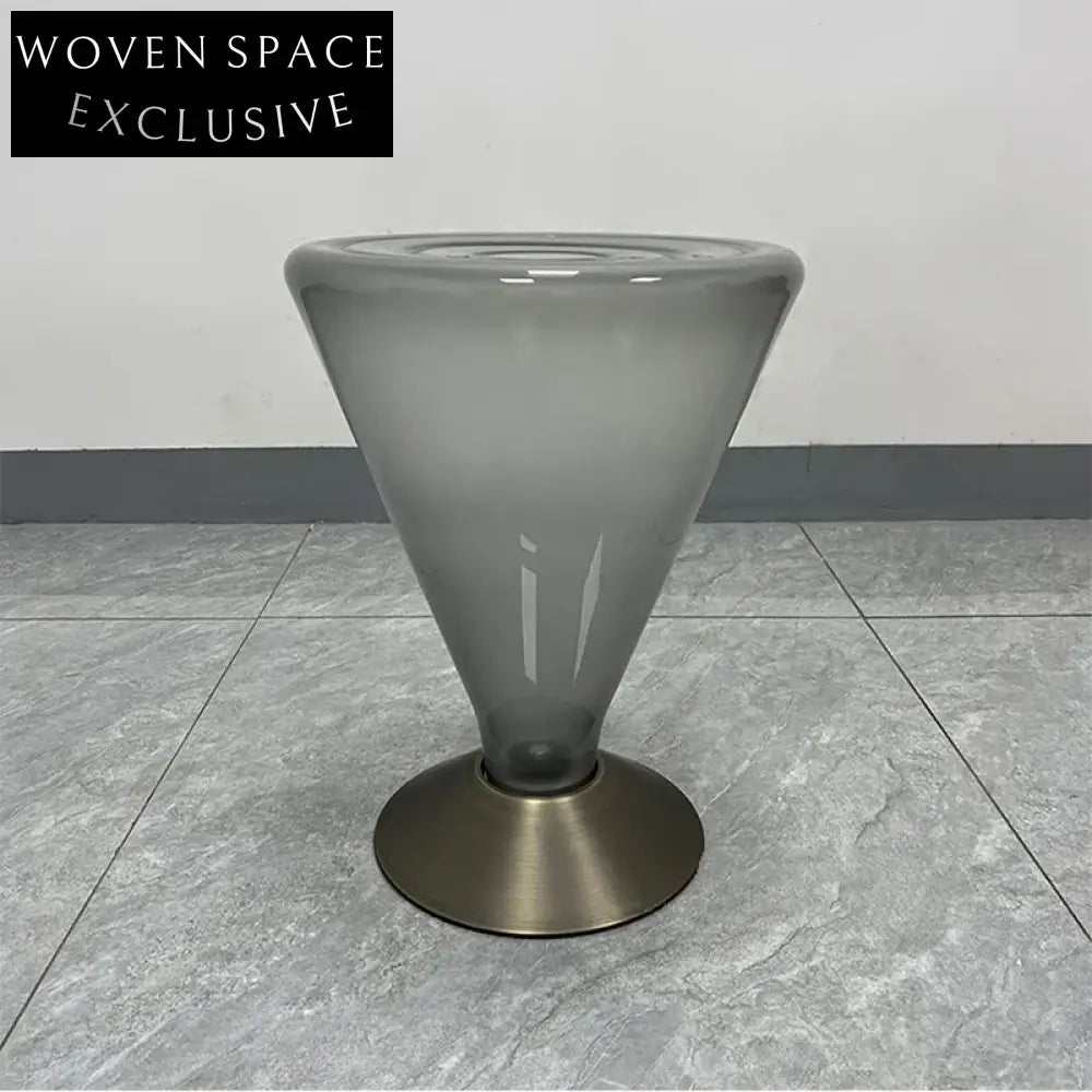 Chic Round Glass Top Coffee Table with Sturdy Metal Base Modern Design