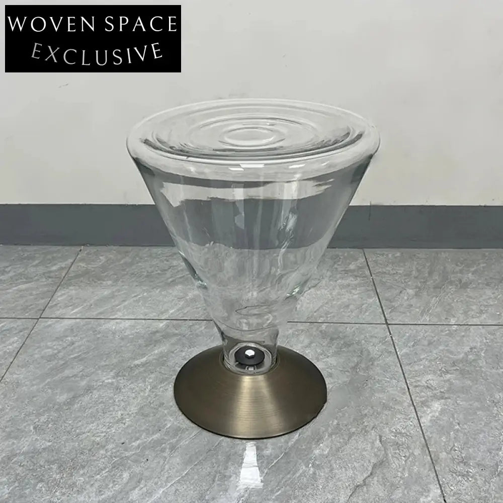 Chic Round Glass Top Coffee Table with Sturdy Metal Base Modern Design