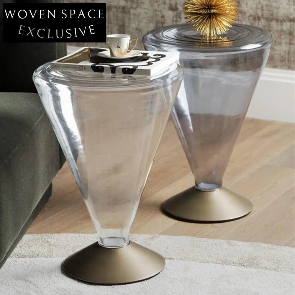 Chic Round Glass Top Coffee Table with Sturdy Metal Base Modern Design