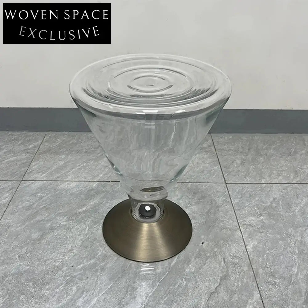 Chic Round Glass Top Coffee Table with Sturdy Metal Base Modern Design
