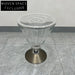 Chic Round Glass Top Coffee Table with Sturdy Metal Base Modern Design