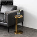 Chic Round Gold C-Shaped Side Table - Modern Living Room Accent Furniture