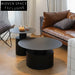 Chic Round Metal Coffee Table for Living Room, Durable Side Accent Tea Table