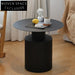 Chic Round Metal Coffee Table for Living Room, Durable Side Accent Tea Table
