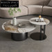 Chic Round Sintered Stone Top Coffee Table with Stainless Steel Base