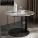Chic Round Sintered Stone Top Coffee Table with Stainless Steel Base