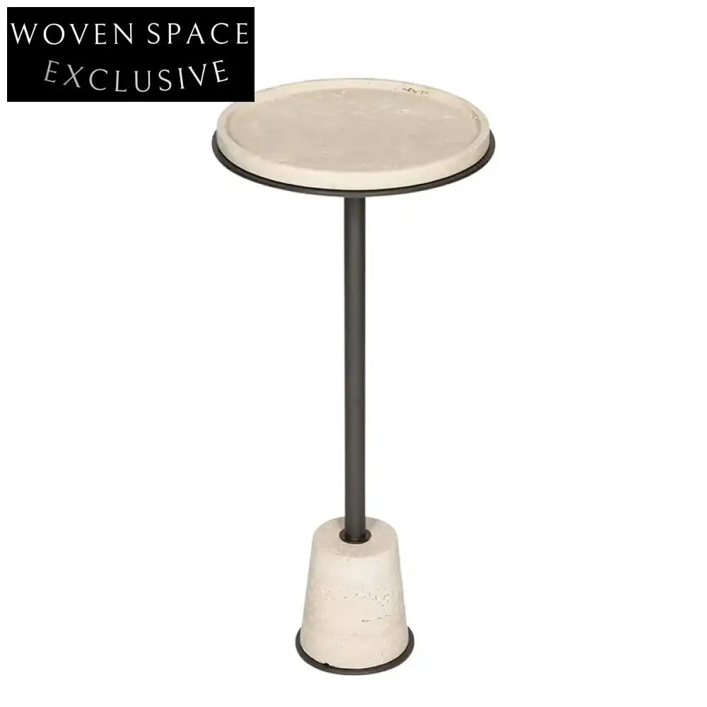 Chic Round Travertine Marble Coffee Table for Modern Living Spaces