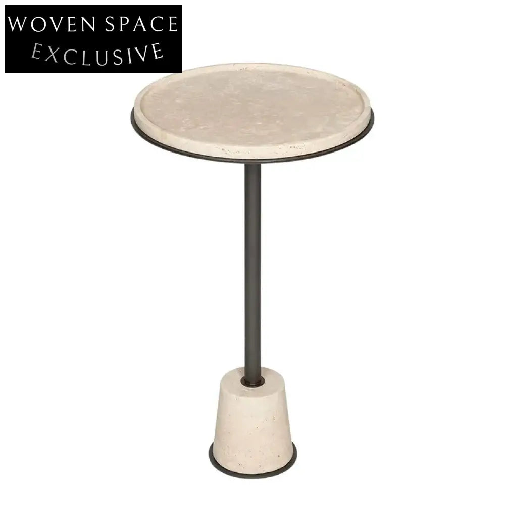Chic Round Travertine Marble Coffee Table for Modern Living Spaces
