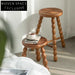 Chic Solid Rubber Wood Semicircle Seat Dining Stool with Unique Legs