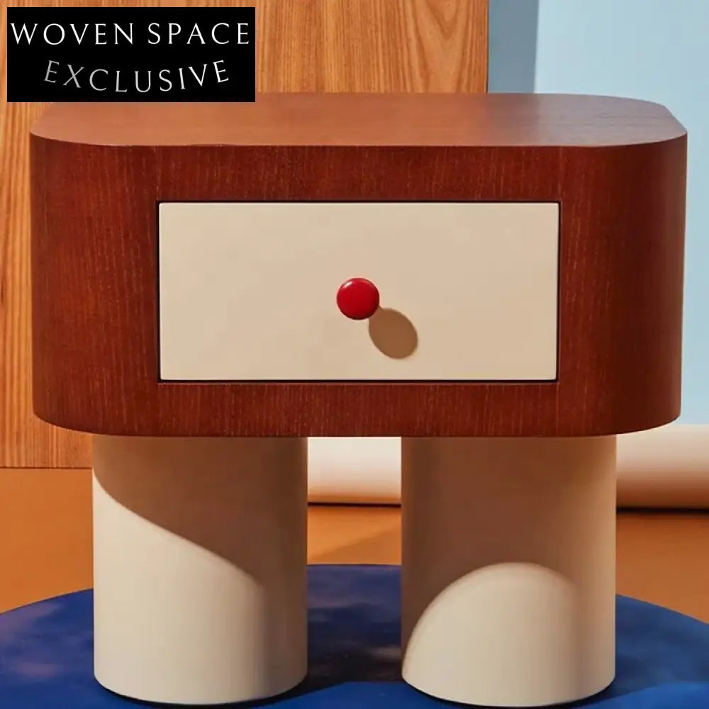 Chic Solid Wood Nightstand with Storage Drawer - Modern Bedroom Side Table