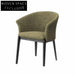 Chic Teddy Fabric Curved Back Dining Chair for Modern Home Restaurant