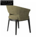 Chic Teddy Fabric Curved Back Dining Chair for Modern Home Restaurant