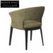 Chic Teddy Fabric Curved Back Dining Chair for Modern Home Restaurant