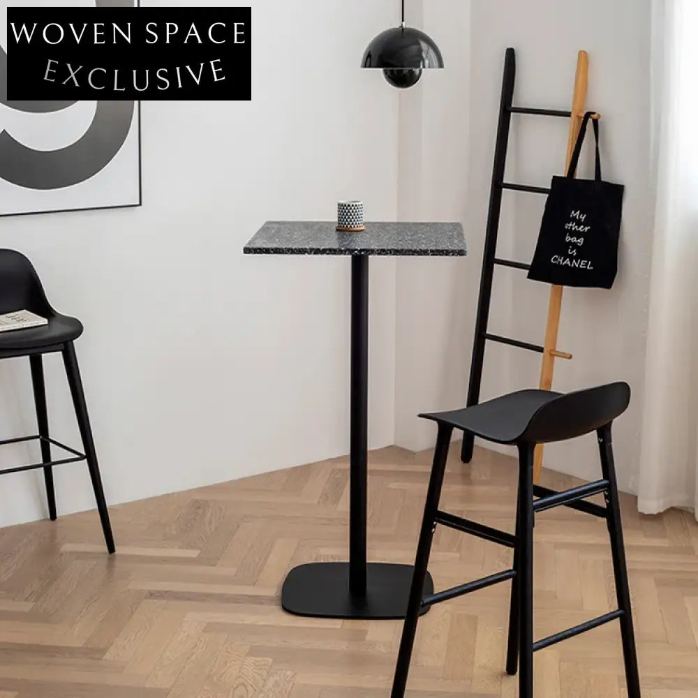 Chic Terrazzo & Metal High Bar Table for Modern Dining & Coffee