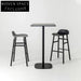 Chic Terrazzo & Metal High Bar Table for Modern Dining & Coffee