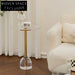 Chic Transparent Acrylic Gold Metal Round Modern Living Room Side Coffee Table