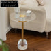 Chic Transparent Acrylic Gold Metal Round Modern Living Room Side Coffee Table