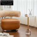 Chic Transparent Acrylic Gold Metal Round Modern Living Room Side Coffee Table