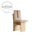 Chic Upholstered Flax Fabric Natural Oak Wood Modern Dining Chair