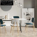 Chic Upholstered Metal Dining Chair for Modern Restaurant Cafe Seating